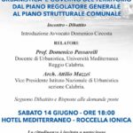 “Roccella in Comune – prima le persone” sabato 14 giugno organizza convegno dal titolo: “Urbanistica e governo del territorio: dal piano regolatore generale al piano strutturale comunale”