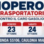 Caulonia Marina: da domani mattina i camion si fermeranno alla rotonda della SS106